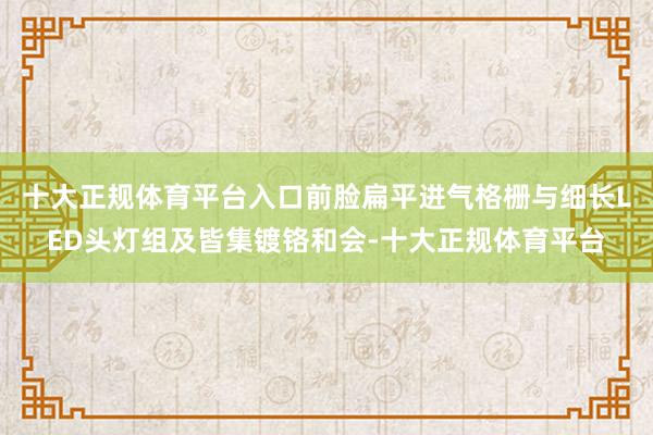 十大正规体育平台入口前脸扁平进气格栅与细长LED头灯组及皆集镀铬和会-十大正规体育平台