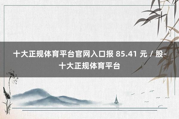 十大正规体育平台官网入口报 85.41 元 / 股-十大正规体育平台
