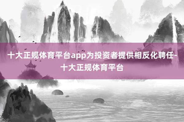 十大正规体育平台app为投资者提供相反化聘任-十大正规体育平台