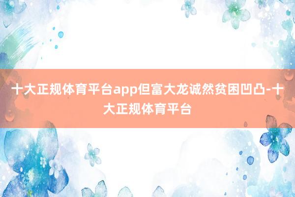 十大正规体育平台app但富大龙诚然贫困凹凸-十大正规体育平台
